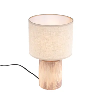 Produktbild von TRIO 50586, Beige, Holz, Beton, Textil, IP20, II, E14, 1 Glühbirne(n)