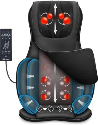 Productafbeelding van Snailax Shiatsu massagekussen voor de hele rug, met warmtefunctie en luchtmassage