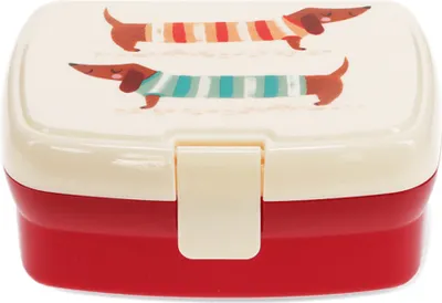 Produktbild von Lunchbox mit herausnehmbaren Fach Sausage Dog Kunststoff Dackel ca. 17x13x7,5 cm