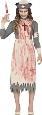 Productafbeelding van Zombie-kostuum voor dames, model schoolmeisje, maat: L
