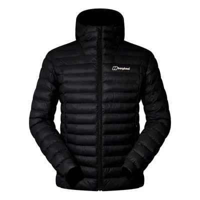 Schwarze; synthetisch isolierte Trail-Nomad Jacke von Berghaus; mit hohem Kragen und Reißverschluss.