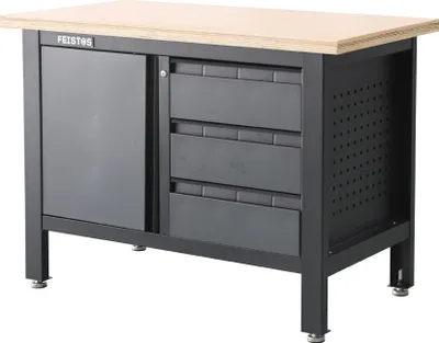 Zdjęcie produktu dla FEISTOS Wyposażenie warsztatu Titos 1 Stół warsztatowy z szufladami 120 cm