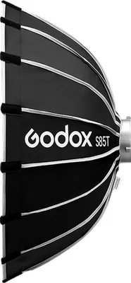 Produktbild von Godox S85T 85 cm/33,5 Zoll Schnellverschluss-Schirm-Softbox, professionelle faltbare Softbox mit Standard-Bowen-Halterung und Diffusoren fuer Fotografie, Studio, Fotografie, Portraet, Live-Stream