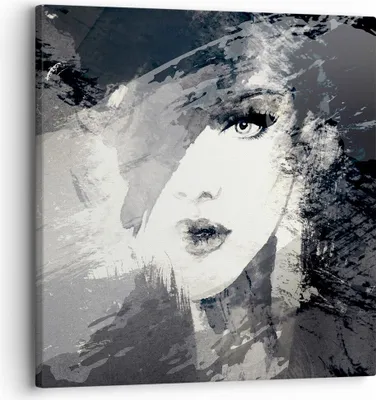 Produktbild von Bild auf Leinwand - Leinwandbild - Frau Gesicht - 30x30cm - Wand Bild - Wanddeko - Wandbilder - Leinwanddruck - Bilder - Kunstdruck - Wanddekoration - Leinwand bilder - Wandkunst - AC30x30-3757