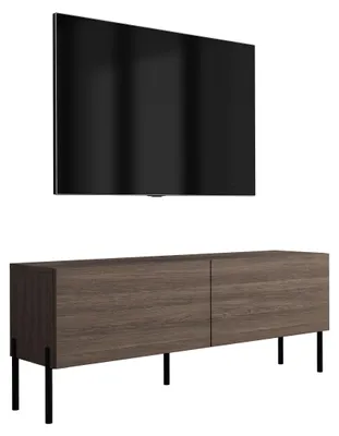 Obrázok produktu pre TV skrinka, nožičky čierne, drevo dub "Dunin", rozmer 140 x 32 x 52 cm