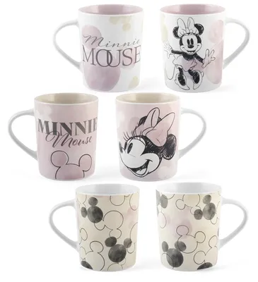 6er Set Tasse Minnie Blogger Disney 330 ml, Knochenporzellan