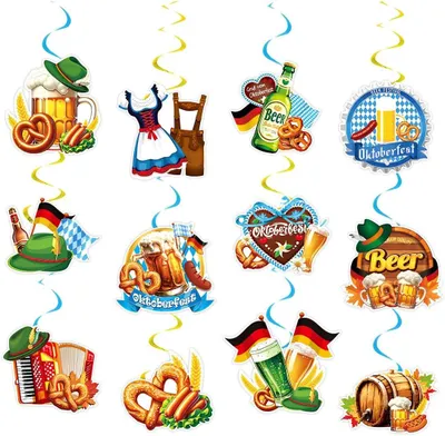 Produktbild von Spiraalkleerhänger, 12 Stück, 15 cm, mehrfarbig, für Dekoration