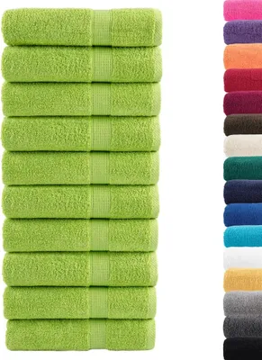 Produktbild von vidaXL Premium-Duschtücher SOLUND 10 Stk. Apfelgrün 70x140 cm 600 g/m²