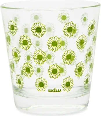 Produktbild von Excelsa Set 6 Gläser Enjoy Margherite 25 cl aus grünem Glas