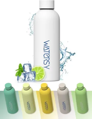 Produktbild von Edelstahl-Thermosflasche 500ml weiß kalt