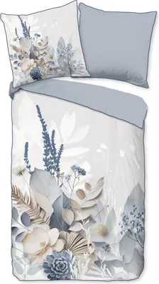 Produktbild von Duvet cover Descanso 155x220 + 1* 80x80 cm - flowers and leaves