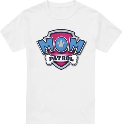 Immagine prodotto di Paw Patrol - Maglietta da uomo "Mom Patrol" - Festa della mamma TV6822 (L) (Bianco)