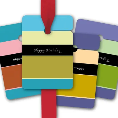 Produktbild von 8 Geschenkanhänger zum Geburtstag im coolen Designer Look