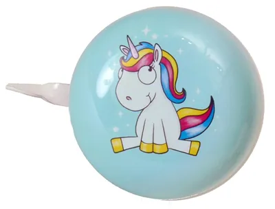Produktbild von Comic-Einhorn Fahrradklingel in türkis