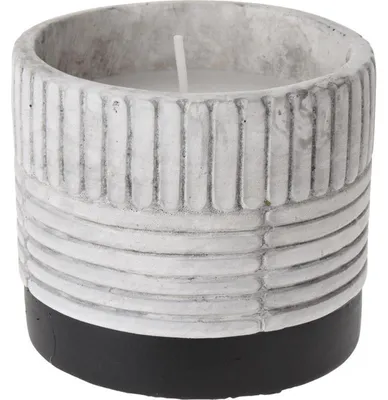 Produktbild von Pro Garden Citronella-Kerze im grauen Keramiktopf