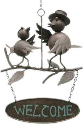 Produktbild von Türschild Hängeschild Willkommenschild Singvögel Eingang Tür Haus Willkommen