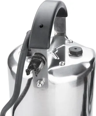 A close-up view of the top part of a submersible pump.