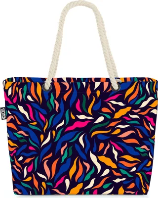 Produktbild von VOID Abstraktes Farbmuster Schwarz Strandtasche Shopper 58x38x16cm 23L XXL Einkaufstasche Tasche Reisetasche Beach Bag