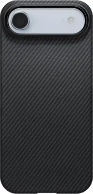 Image de Pitaka Ultra slim coque iPhone Air – Compatible avec MagSafe – Bouton de contrôle de la caméra résistant aux rayures – Fabriqué à partir de fibre d'aramide de qualité aérospatiale - Noir