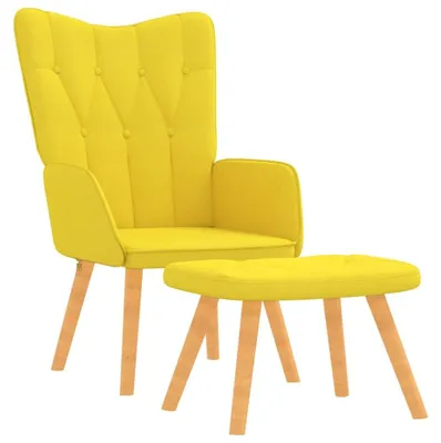Imagen del producto de Sillón reclinable con reposapiés en color mostaza