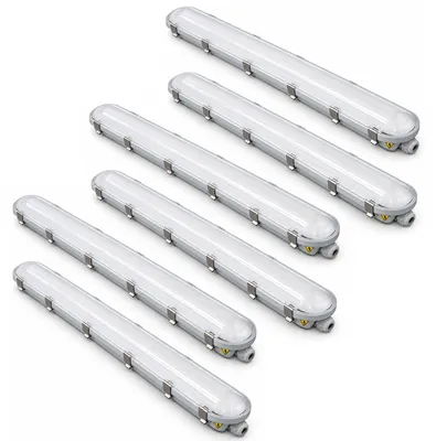Produktbild von 6 x LED Feuchtraumleuchte Wannenleuchte 120cm IP65 18W/24W/30W/36W 150lm/W CCT 3000/4000/6500K