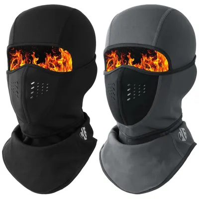 Obrázek produktu pro Sturmovka, kukla, lyžařská maska, prodyšná, větruodolná, teplá, vhodná pro outdoorové aktivity, černá + šedá