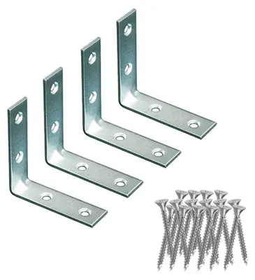Image de Renfort D'angle An02 Acier Zingué, 30x30x15mm, Lot De 4 - Edm