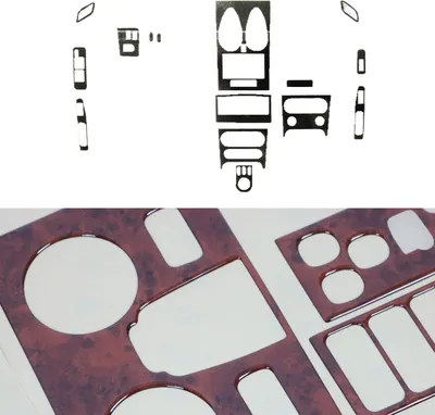 Produktbild von Innenraum Dekor Cockpit für Nissan Qashqai +2 2008-2014 Wurzelholz Optik 15tlg
