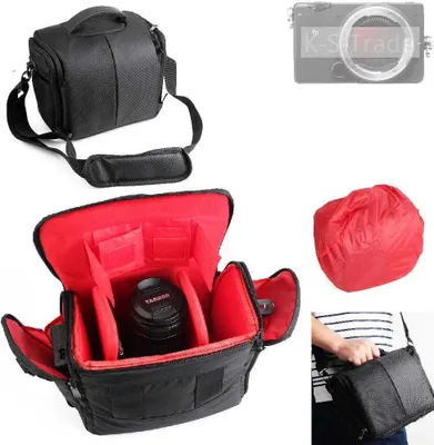 Produktbild von K-S-Trade Kompatibel mit Sigma fp L Kameratasche Fototasche Schultertasche Zubehör Tasche einteilbare Trennwänden für Systemkamera, DSLR DSLM SLR,