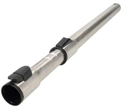 Produktbild von Edelstahl Teleskoprohr 2teilig für Miele Serie C3 Complete & C3 Compact - EcoLine (Plus), Cat & Dog, PowerLine, Silence, etc. mit Einrastunfktion am Griff/Düse von Microsafe
