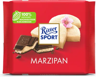 Produktbild von Ritter Sport Marzipan 100g | Vollmilchschokolade mit Marzipancreme