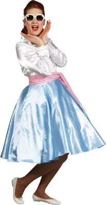 Produktbild von M210132-13-XS hell blau Damen Glockenrock Swingrock Gr.XS