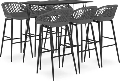 Produktbild von 7-tlg. Bar-Set Schwarz und Grau