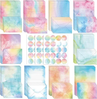 Imagen del producto de Set de papel para acuarela, 160 piezas, 10 colores, de lujo