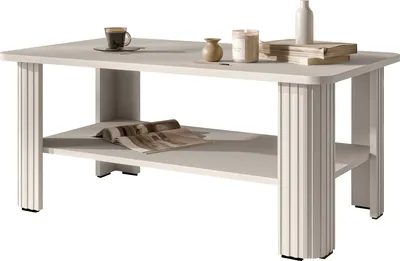 Produktbild von MIRJAN24 Couchtisch Rest mit Ablageboden, Wohnzimmer (Farbe: Cashmere)