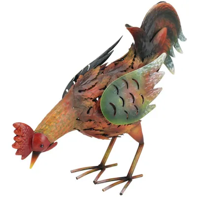 Produktbild von Progarden záhradná figúrka kohút hnedý kov 11x34x32 cm