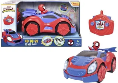 Obrázok produktu pre Diaľkovo ovládané auto Spidey, 27 cm, funkcia Turbo, nabíjateľná batéria USB, mierka 1/18, technológia 2,4 GHz