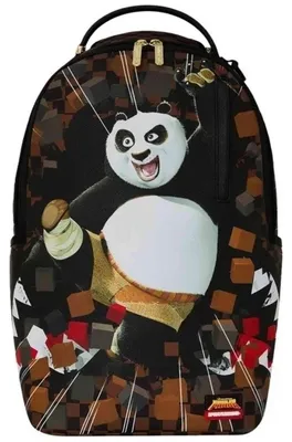 Imagen del producto de Mochila Sprayground Kung Fu Panda, diseño "Po Checker Karate Kick", uni