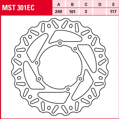 Produktbild von TRW Bremsscheibe Offroad starr MST301EC CR250R ME03
