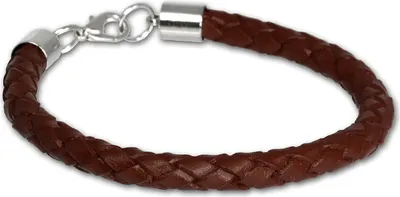 Produktbild von SilberDream Armband Leder -gegerbtes Rindsleder- braun Damen Herren LA1649B