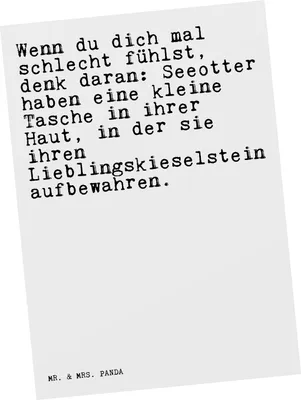 Produktbild von Mr. & Mrs. Panda Postkarte Wenn du dich mal... - Weiß - Geschenk, Ansichtskarten, Grußkarte, Freundin, Trauer, Seeotter, Sprüche, Fotokarte, Postkarten, Otter