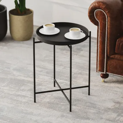Produktbild von Fiave - Couchtisch, 46x46x56h cm Schwarz, Rund