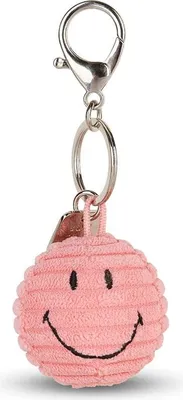 Produktbild von Bon Ton Toys x Smiley Schlüsselanhänger ECO Corduroy rosa 4,5cm