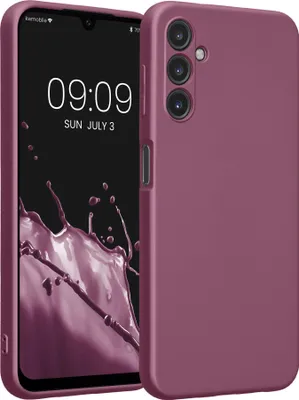 Produktbild von kwmobile Handyhülle für Samsung Galaxy A14 5G Hülle - weiche Silikon Case metallisch schimmernd - Schutzhülle Cover - Metallic Lavendel
