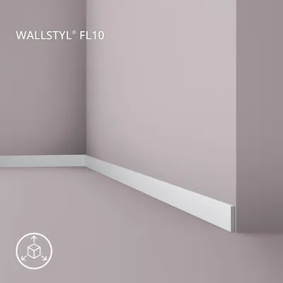 Produktbild von NMC FL10 WALLSTYL Sockelleiste Zierleiste Stuckleiste 2 m
