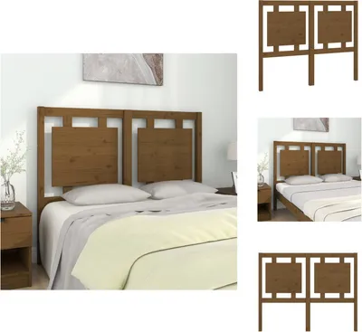 Produktbild von vidaXL Kopfteil Honigbraun 125,5x4x100 cm Massivholz Kiefer -  Kopf- & Fußenden