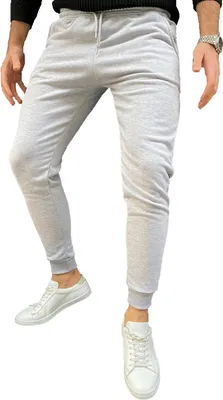 Zdjęcie produktu dla Megaman Męskie Spodnie do biegania na zewnątrz Spodnie dresowe Spodnie bawełniane Spodnie treningowe Jogger Fitness Slim Fit Streetwear Mężczyźni Chłopcy Szary M
