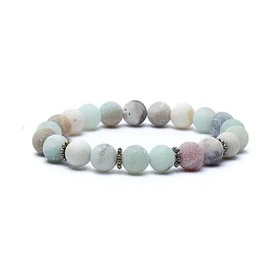 Obrázok produktu pre Mala/náramok Amazon Stone Elastic -- sada 3 ks - 0,8 cm