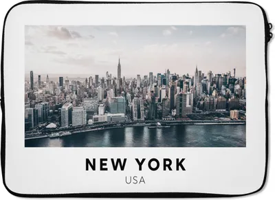Produktbild von MuchoWow® Laptop Hülle 14 ZollAmerika - New York - Skyline Laptoptasche - Laptoptasche - Stoßsicher - Schutzhaube