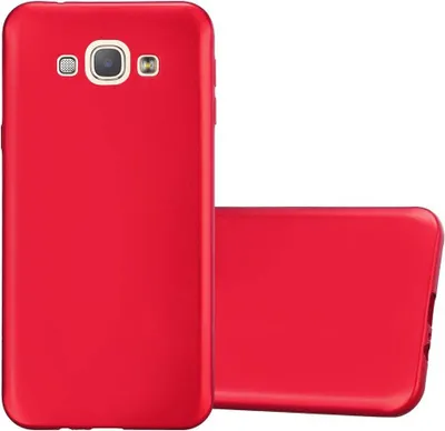 Produktbild von Cadorabo Schutzhülle für Samsung Galaxy A8 2015 Hülle in Rot Handyhülle TPU Silikon Etui Cover Case